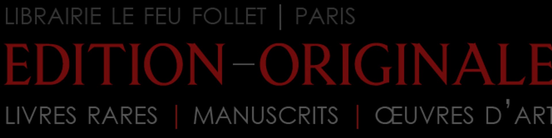 Librairie Le Feu Follet - Edition-Originale.com - Company cover Librairie Le Feu Follet - Edition-Originale.com - Company cover